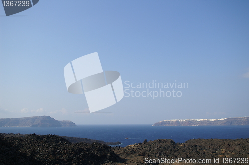 Image of Aegean sea, Santorini island