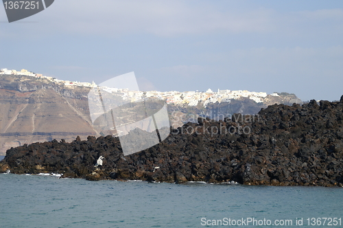 Image of Aegean sea, Santorini island