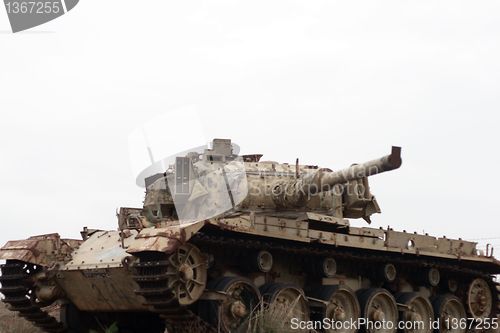 Image of Israeli tank on Golan heights