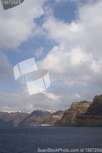 Image of Aegean sea, Santorini island