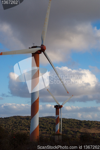 Image of wind turbines in israel