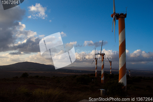 Image of wind turbines in israel