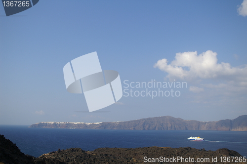 Image of Aegean sea, Santorini island