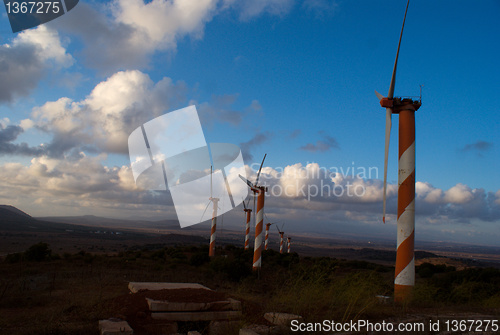 Image of wind turbines in israel