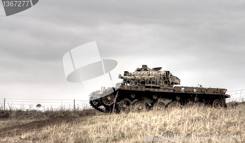 Image of Israeli tank on Golan heights