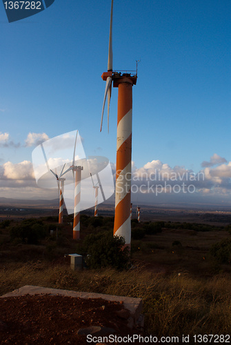 Image of wind turbines in israel