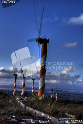 Image of wind turbines in israel
