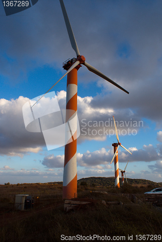 Image of wind turbines in israel