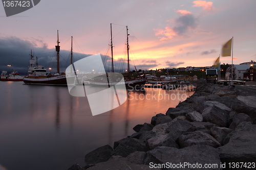 Image of Arctic sunset in Iceland