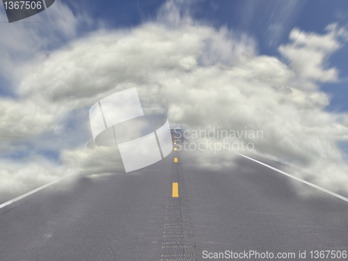 Image of road through sky