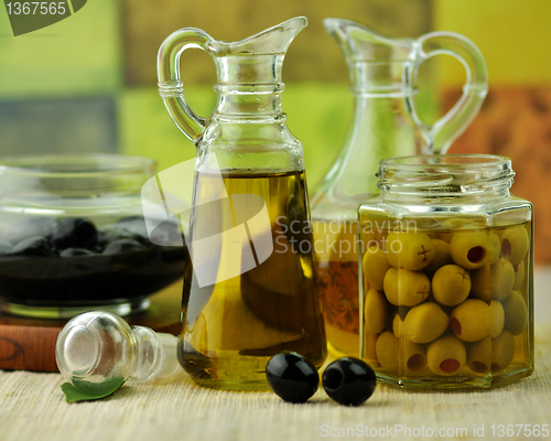 Image of olive oil bottles