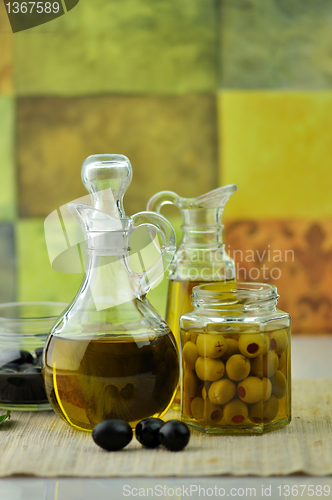 Image of olive oil bottles