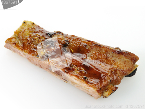 Image of pork ribs with barbecue sauce