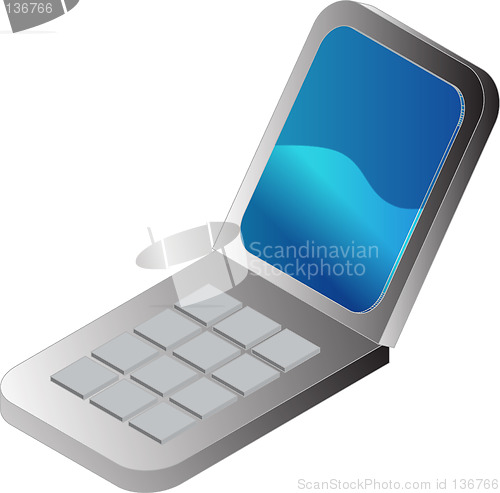 Image of Clamshell cellphone illustration