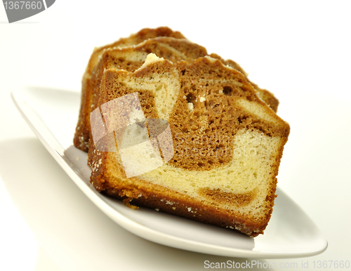 Image of cinnamon swirl loaf sliced cake