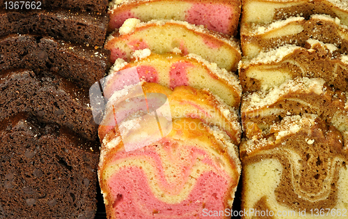 Image of assortment of loaf cake slices