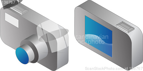 Image of Digital compact camera illustration