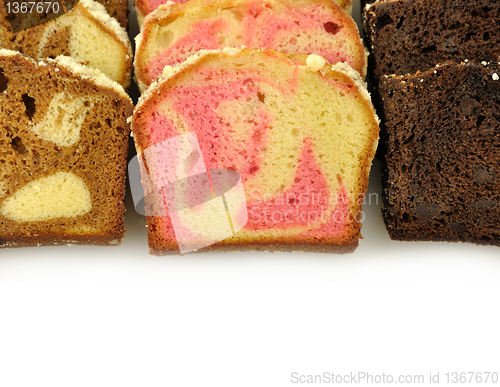 Image of assortment of loaf cake slices