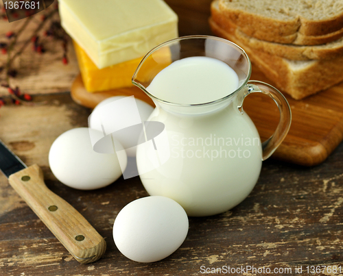 Image of dairy products and Fresh eggs