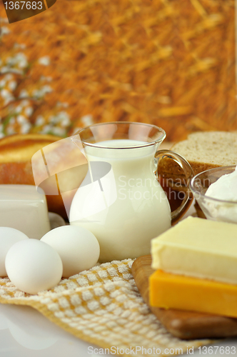 Image of dairy products and Fresh eggs 