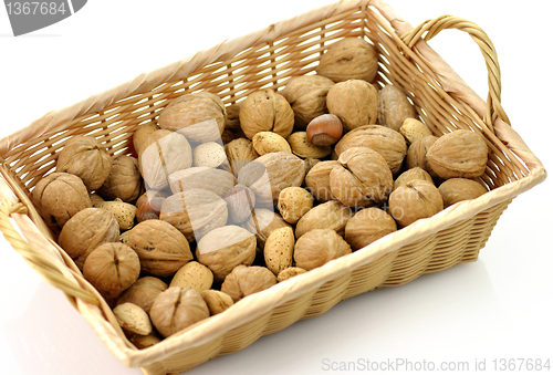 Image of Mixed nuts in a basket 
