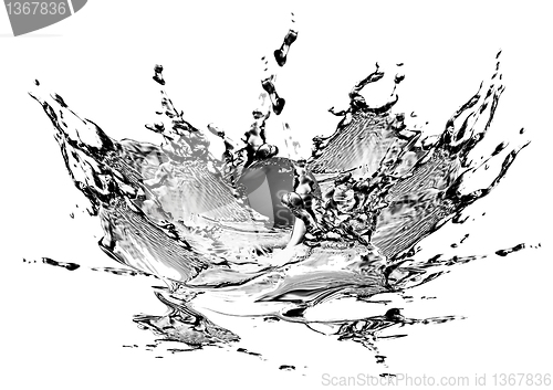 Image of Black  water and water splash