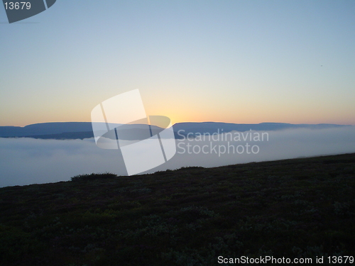 Image of sunset and fog