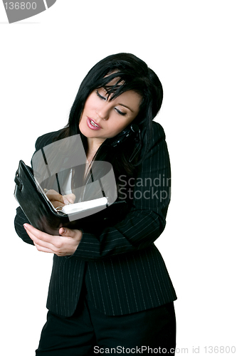 Image of Office worker making a diary appointment