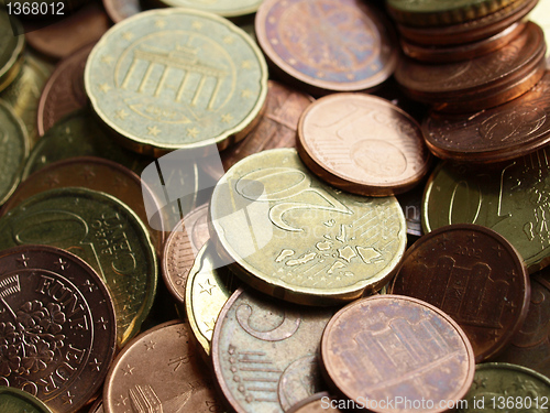 Image of Euro coins background