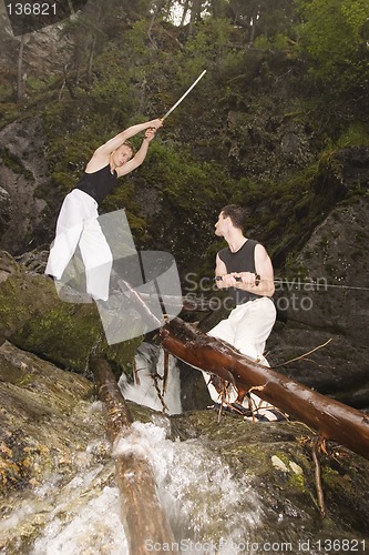 Image of Two man fencing