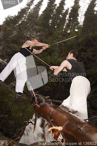 Image of Two man fencing