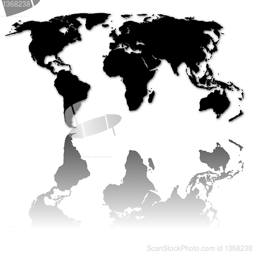 Image of world map isolated