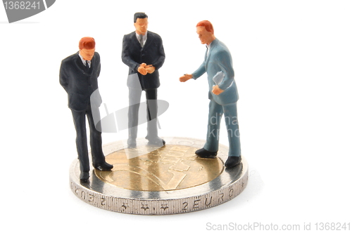 Image of business man and money isolated 