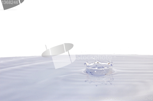 Image of water drop isolated on white 