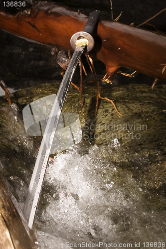 Image of Katana in water