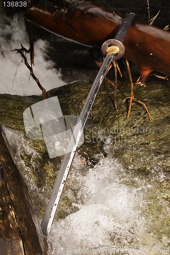 Image of Katana and water