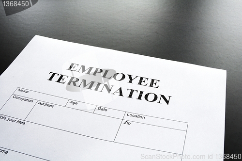 Image of employee termination