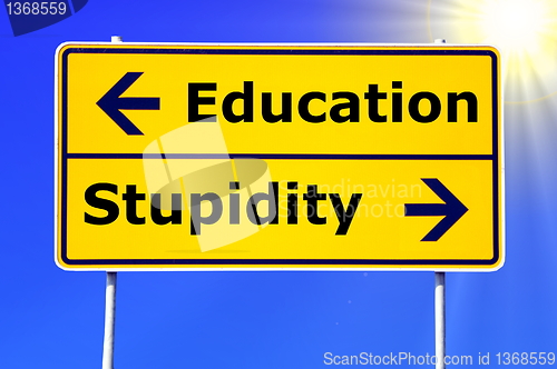 Image of education and stupidity