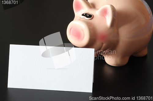 Image of piggy bank and copyspace