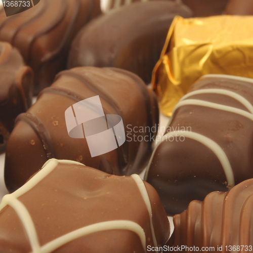 Image of chocolate truffles in a box