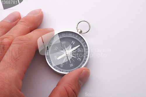 Image of macro of compass