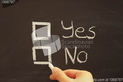 Image of choose yes or no