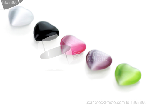 Image of Colorful heart gems assortment 