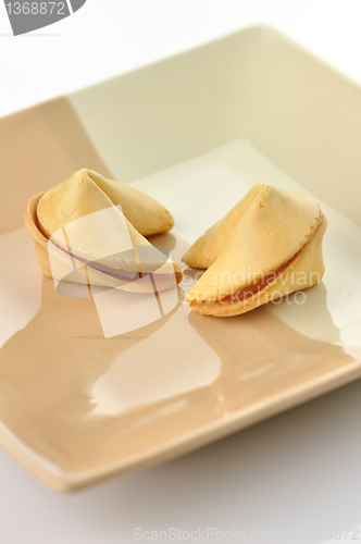 Image of fortune cookies on a plate