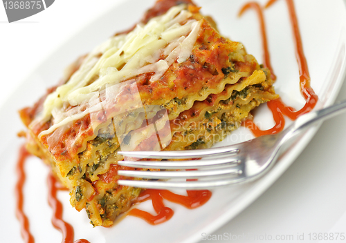 Image of lasagna with vegetables