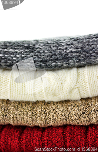 Image of Stack of sweaters