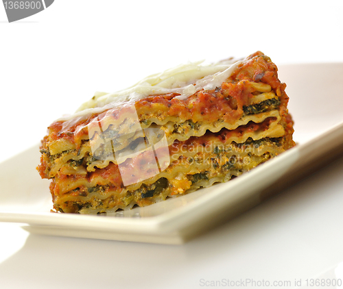 Image of lasagna with vegetables 