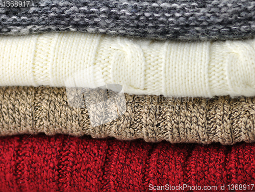 Image of Stack of sweaters