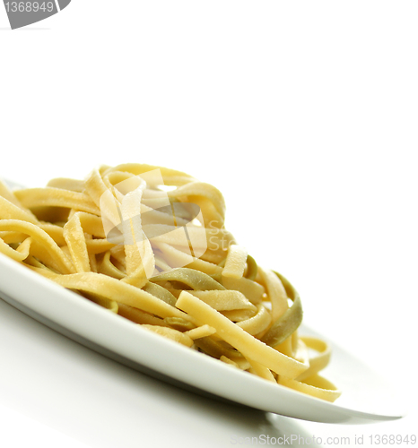 Image of Cooked spinach pasta 