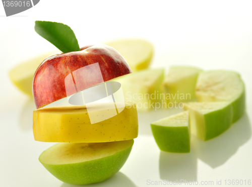 Image of colorful apple slices